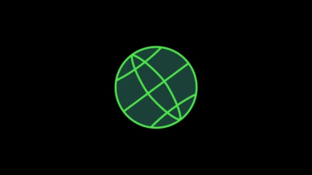 Animatie Groen Wereld Object Voor Infografische Textuur Isoleren — Stockvideo