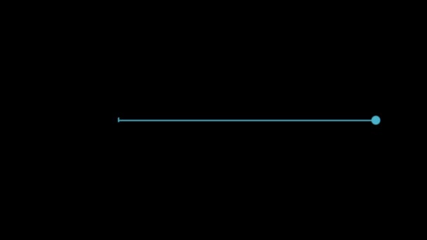 Línea Azul Animación Para Aislar Textura Infografía Sobre Fondo Negro — Vídeo de stock