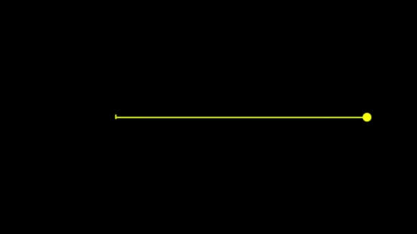 Κινούμενο Σχέδιο Κίτρινο Γραμμή Για Infographic Υφή Απομονώσει Μαύρο Φόντο — Αρχείο Βίντεο