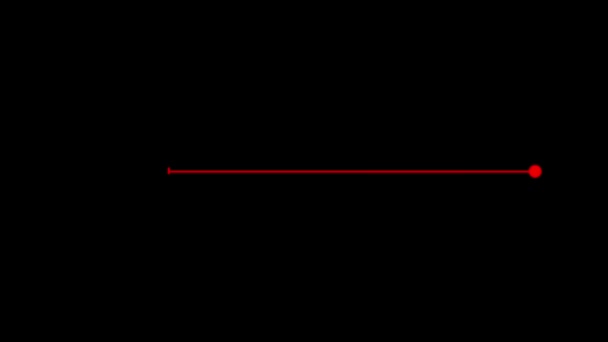 Animazione Linea Rossa Texture Infografica Isolata Sfondo Nero — Video Stock