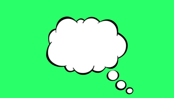 Animação Caixa Texto Branco Isolado Fundo Verde — Vídeo de Stock