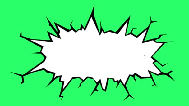 Canlandırma Beyaz Metin Kutusu Yeşil Arkaplanda Izole — Stok video