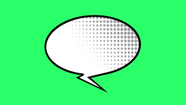 Анімація Біла Форма Текстової Коробки Ізольована Зеленому Фоні — стокове відео