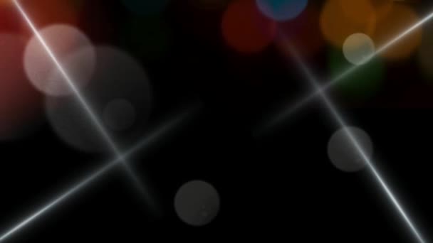 Анімація Помаранчевого Світлого Боке Барвистий Фон Витоку Світла Текстури — стокове відео