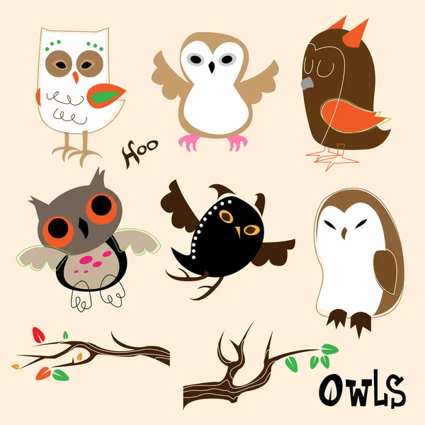 Owls — Stock Vector