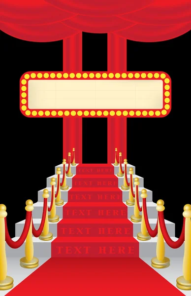 Red carpet gala — Stockvector