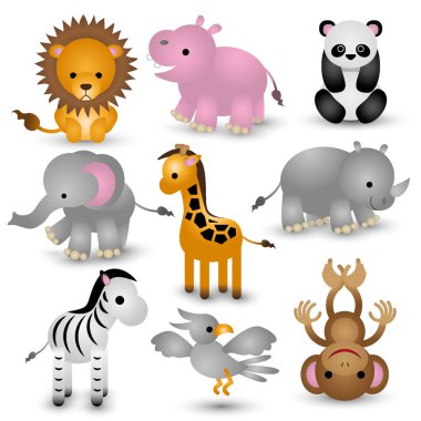 Cute Animal Illustrations clipart