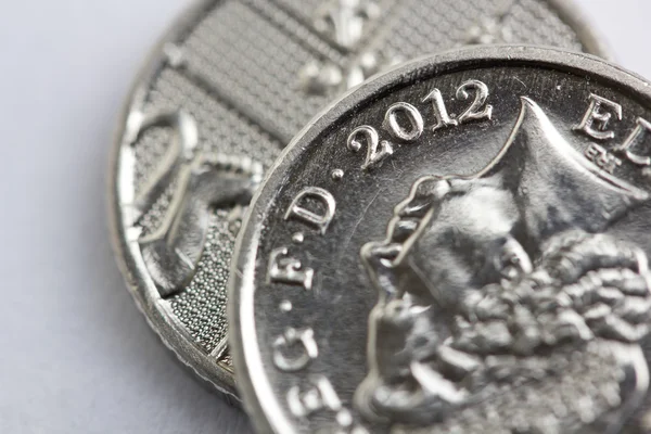 Silver Coin Macro — Stock Photo, Image