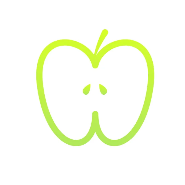 Zielone jabłko logo — Zdjęcie stockowe