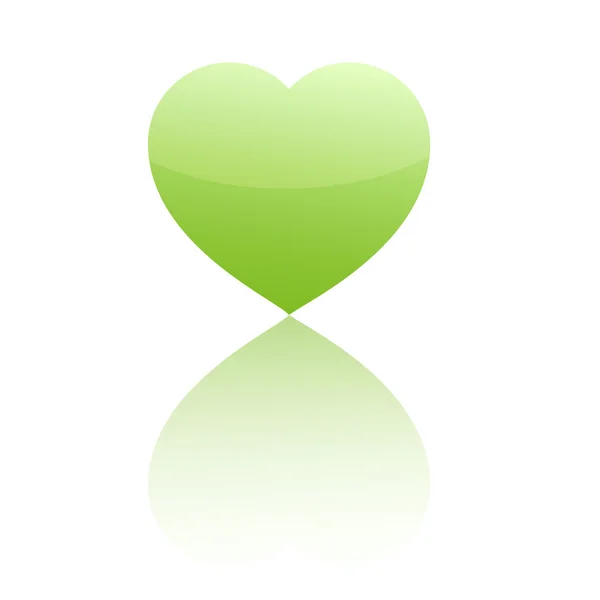 Green Heart Icon — Stock Photo, Image