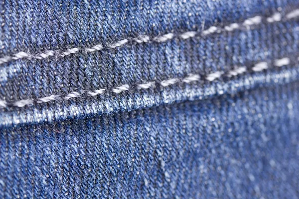 Macro denim stitch — Stock Photo, Image