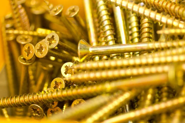 Gold Screws — Stock Photo, Image