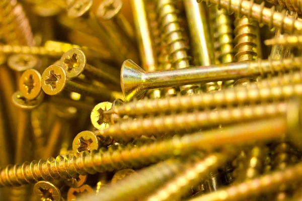 Gold Screws — Stock Photo, Image