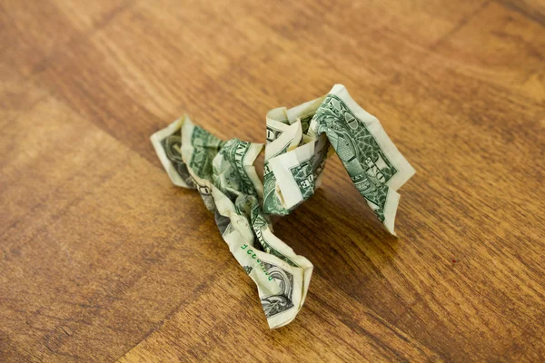 Scrunched Up Dollar Bill — Stock Photo, Image