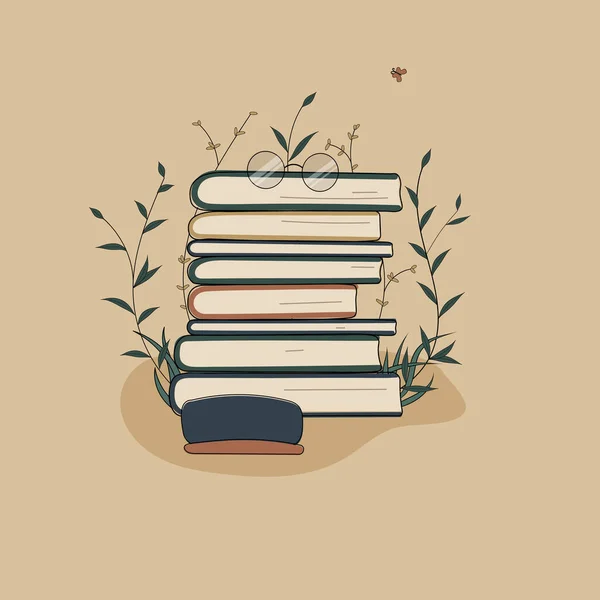 Study and knowledge concept illustration. Hand drawn open book