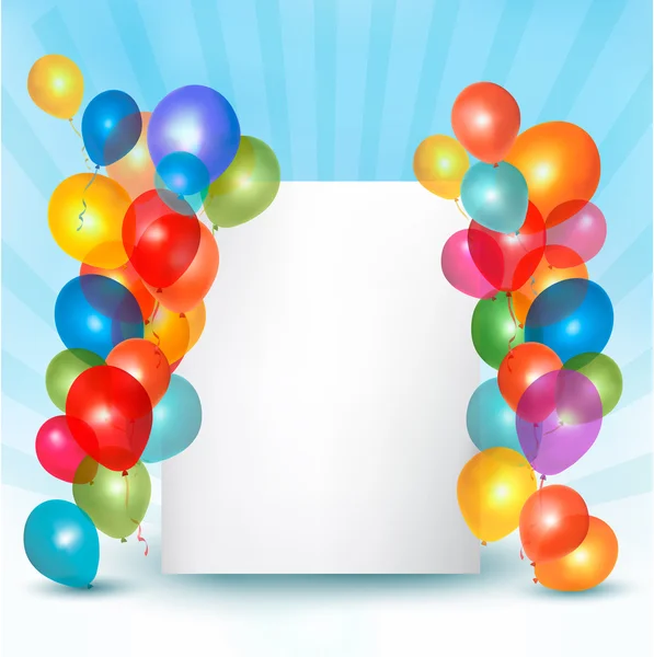 tatil balonlar için metin alanı ile kompozisyon çerçeve.