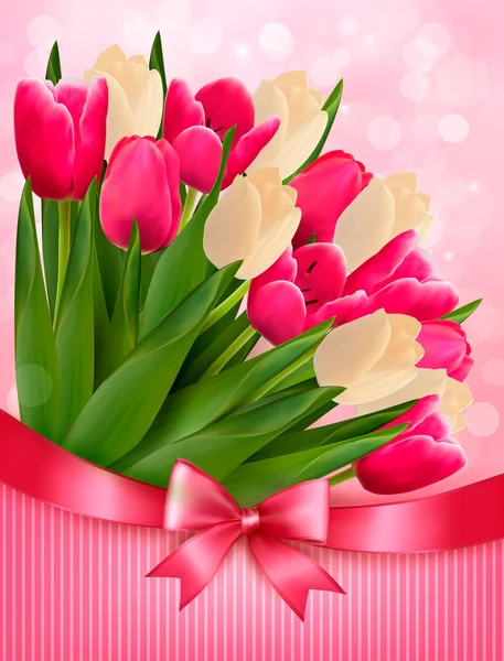 tatil yay ile renkli buket ile arka plan ve