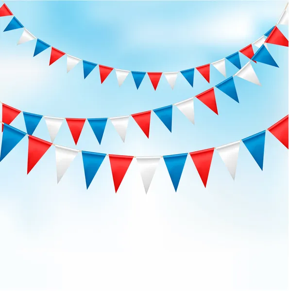 Doğum günü bayrakları ile tatil arka plan. vektör — Stok Vektör
