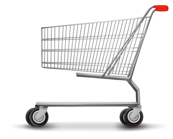 Shopping cart isolated on white background. Vector illustration. — Stock Vector