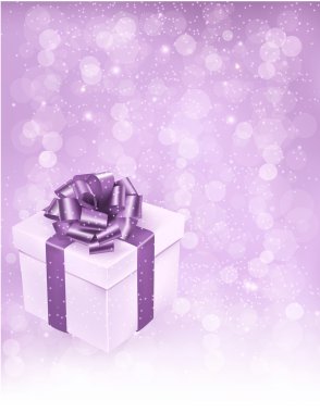 tatil hediye kutusu şerit ve yayla ile arka plan. hasta vektör