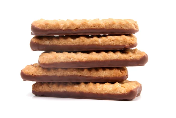 Biscuits dipped in chocolate — Stock Photo, Image