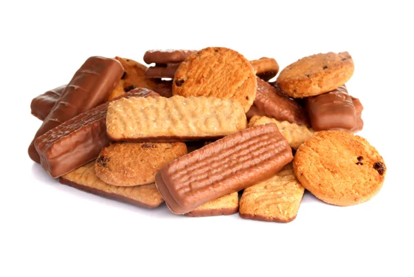 Variety of cookies with chocolate — Stock Photo, Image