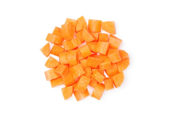 Кубики моркови — стоковое фото