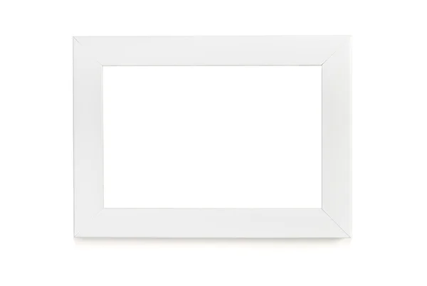 Marco de imagen blanco sobre fondo blanco — Foto de Stock