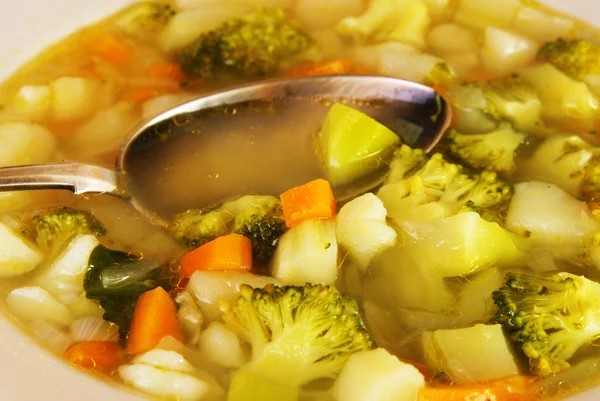 Broccoli soup with potatoes — Stock Photo, Image