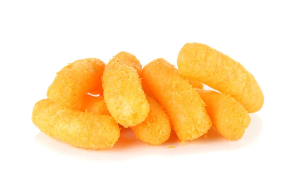 Cheese puff snack on a  white background — Stock Photo, Image