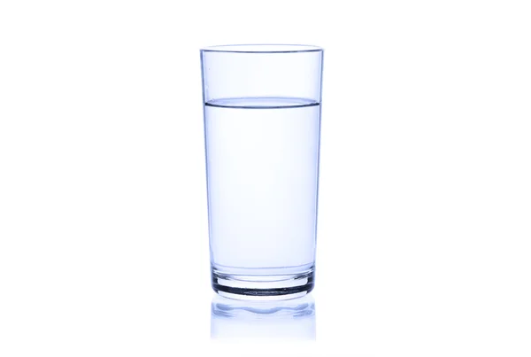 Glass of water on a white background — Stock Photo, Image