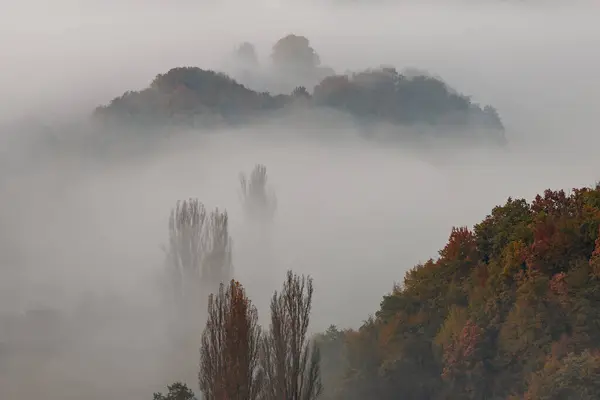 Hırvatistan 'ın Sonbaharda Gizemli Sisli Sabahı