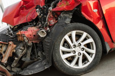 Şehir, trafik arka plan wrecked araba