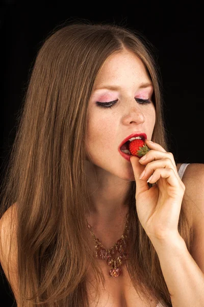 Portret van een jong meisje. studio opname — Stockfoto