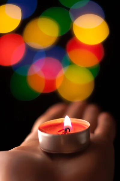 Abstrato fundo circular bokeh de Christmaslight — Fotografia de Stock