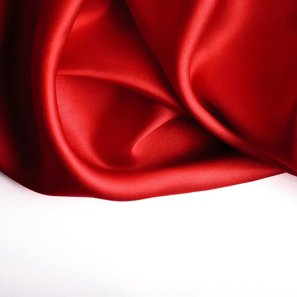 Smooth elegant red silk can use as background — Stock Photo, Image