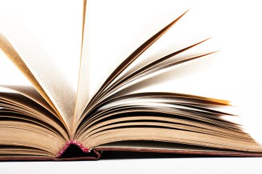 Beyaz arkaplan üzerine kitap aç