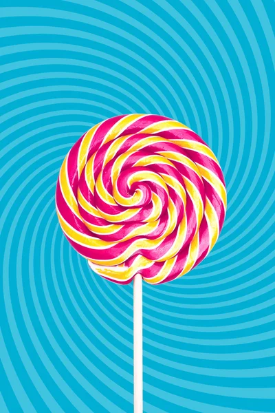 Färgglada spiral lollipop — Stockfoto