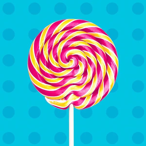 Färgglada spiral lollipop — Stockfoto