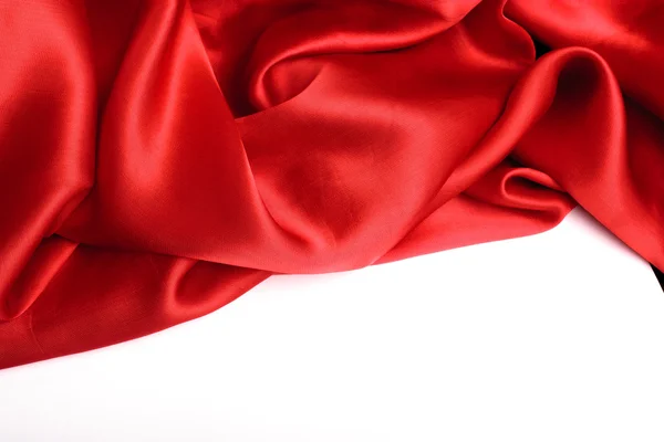 Smooth elegant red silk can use as background — Stock Photo, Image