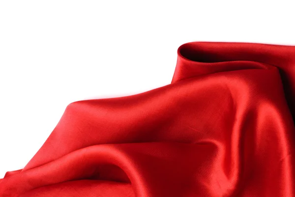 Smooth elegant red silk can use as background — Stock Photo, Image
