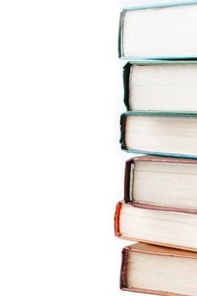 Stack of Old books isolated on white — Stock Photo, Image