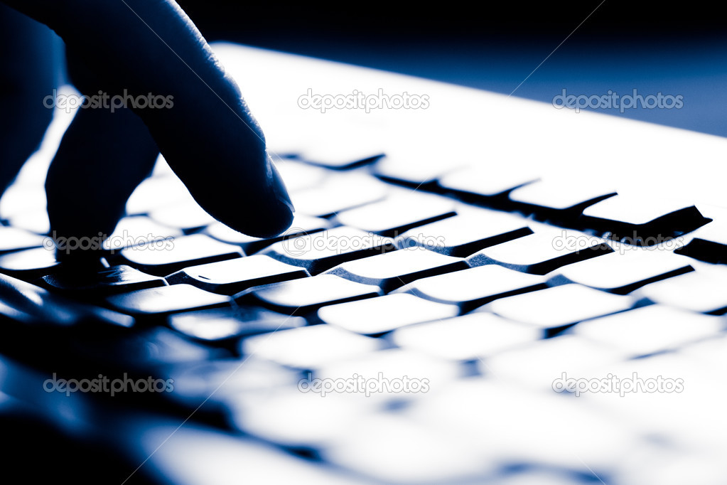 Keyboard closeup view