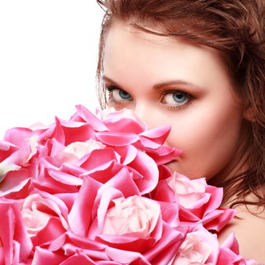 muhteşem güzel bir genç kadının portresi