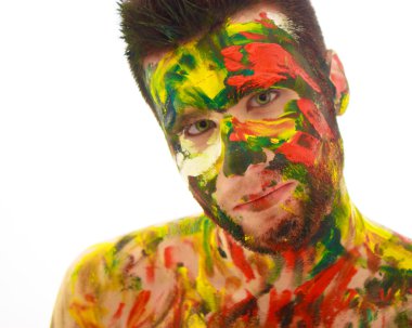 Paint'te kirli adam portresi