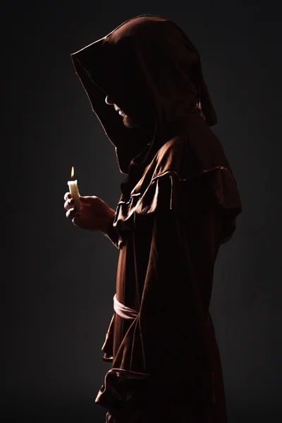 Mysterious Catholic monk — Stock Photo, Image