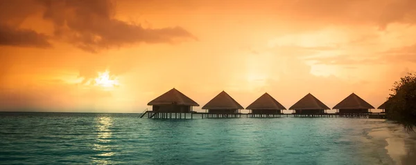 Over water bungalows with steps — Stock Photo, Image
