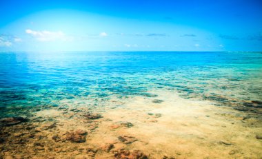 tropikal resort beach. Yaz arka plan