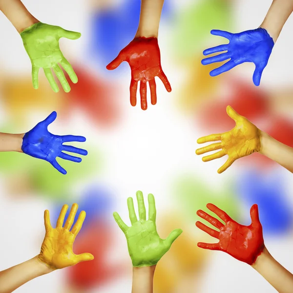 Hands of different colors — Stock Photo, Image