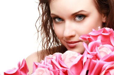 muhteşem güzel bir genç kadının portresi